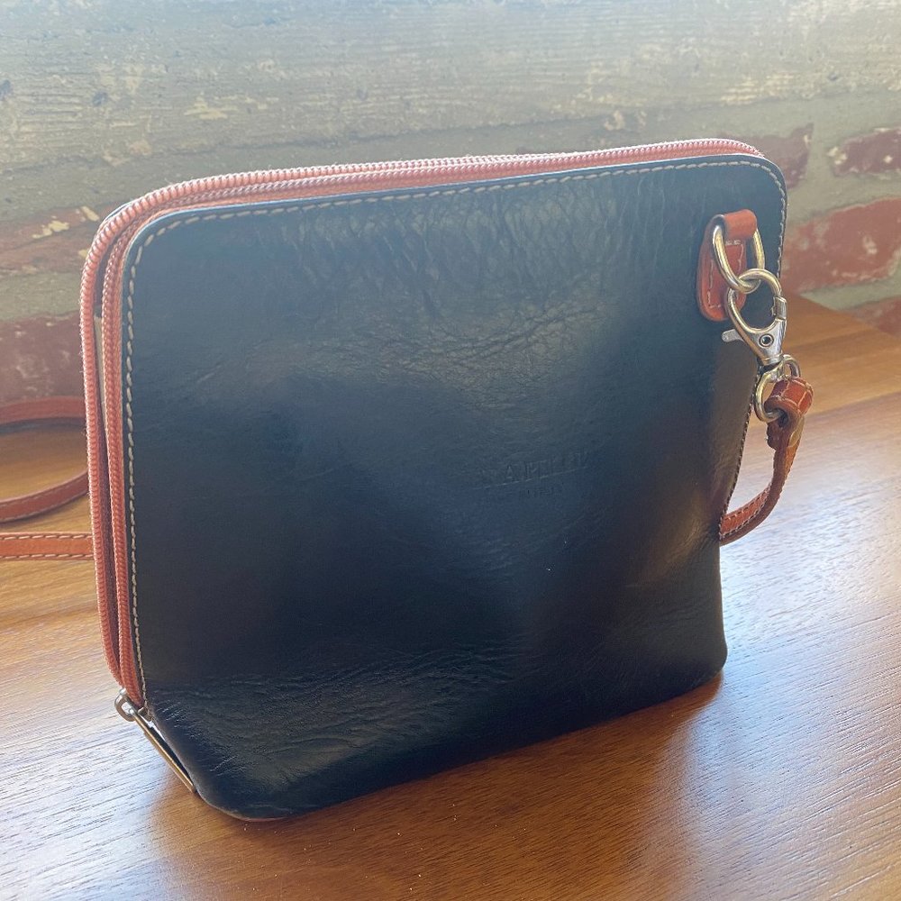 Black and brown side bag purse | Made in Italy